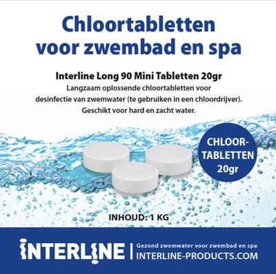 Interline chloortabletten long90 20gram/1kg - thumbnail
