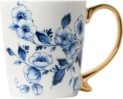 HEINEN - Delfts Blauw - Beker Bloemen Goud 0,30l