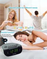 Salora CR612 Wekker radio Zwart - thumbnail