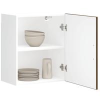 Keukenwandkasten 2 st Porto bewerkt hout bruin eikenkleur - thumbnail