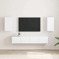 TV Wandkast 2 pcs Wit 30 x 31 x 60 cm Bewerkt hout - thumbnail