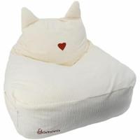 Poef - DOMIVA - Honey Moon - Corduroy - Zacht en pluizig - Kattenoren - thumbnail