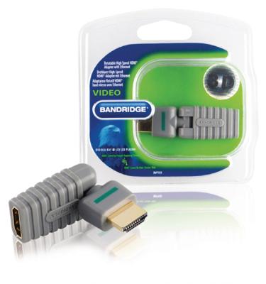 High Speed HDMI met Ethernet Adapter Draaibaar HDMI-Connector - HDMI Female Grijs