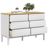 Ladekast FLORO massief grenenhout wit - thumbnail