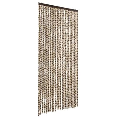 VidaXL Vliegengordijn 100x200 cm chenille beige en bruin