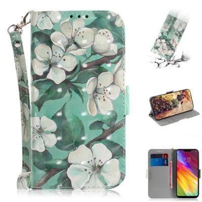 3D gekleurde tekening aquarel bloem patroon horizontale Flip lederen case voor LG Q Stylo 5 met houder & kaartsleuven & portemonnee 3D gekleurde tekening aquarel bloem patroon horizontale Flip lederen case voor LG Q Stylo 5 met houder & kaartsleuven & portemonnee