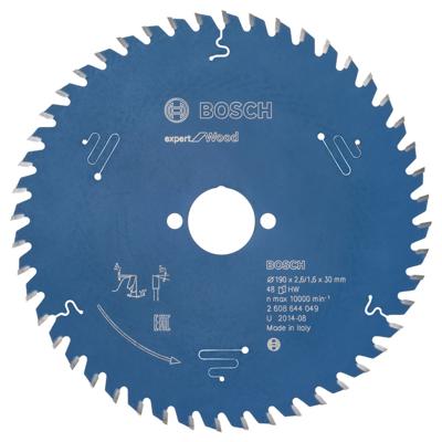 Bosch Accessories Expert for Wood 2608644049 Cirkelzaagblad 190 x 30 x 1.6 mm Aantal tanden: 48 1 stuk(s)