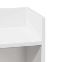 Bijzettafels 2 st met plank 25,5x27x60 cm wit - thumbnail