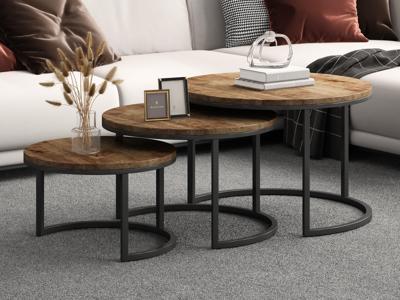 Set van 3 salontafels ARNOLD mangolia Set van 3 salontafels ARNOLD mangolia