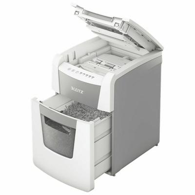 Leitz IQ Autofeed Small Office 100 P4 Papierversnipperaar 100 vellen Cross cut 4 x 30 mm P-4 34 l Ook geschikt voor Paperclips, Nietjes, Creditcards