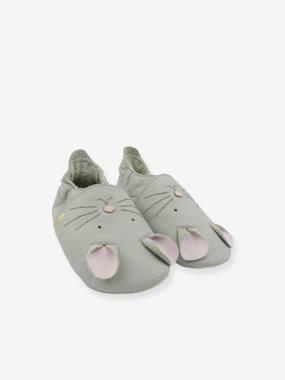 Bobux babyslofjes squeek light grey-M