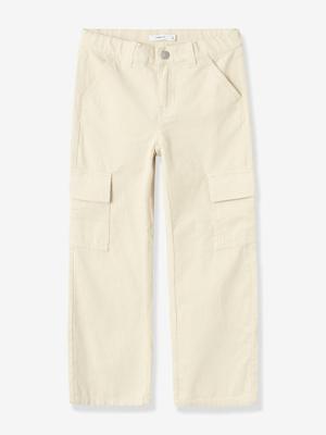 Meisjeskleding van katoen zandbeige