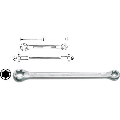 HAZET dubbele ringsleutel "609" do-ringschl./ e10xe12 ,e-inner hexalobular