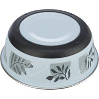 TRIXIE VOERBAK WATERBAK PLAT RVS / KUNSTSTOF / RUBBER BLAUW / GRIJS 12 CM 200 ML 4 ST - thumbnail