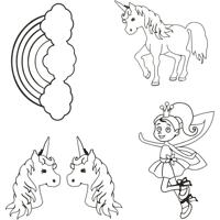 Creativ Company Krimpfolie met motieven eenhoorn - thumbnail