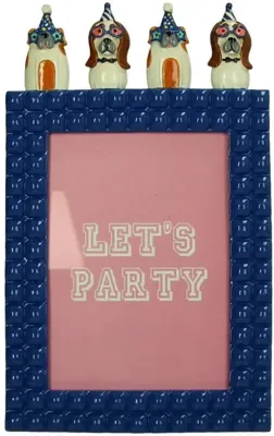 Kersten fotolijst polystone partyhond 17x1.5x28cm multi Kersten fotolijst polystone partyhond 17x1.5x28cm multi