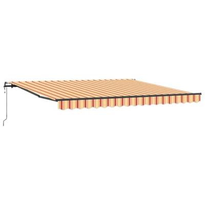 VidaXL Inklapbaar zonnescherm geel en oranje 400 × 300 cm