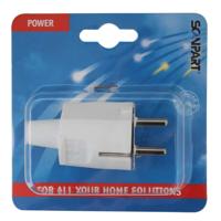 Scanpart stekker met ra, pvc wit - thumbnail