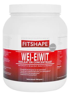 Fitshape Wei eiwit vanille 1 Kilogram