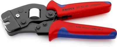 Knipex Zelfinstellende krimptang voor adereindhulzen gebruineerd | 190 mm - 975308