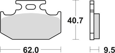 TRW remblokken "mcb 625 brake pad mcb 625 si sint. metal