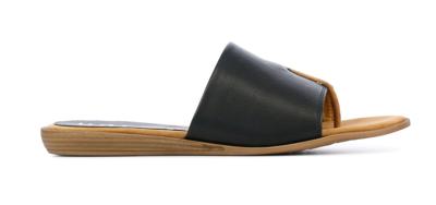 Unisa Acho leren teenslippers zwart Unisa Acho leren teenslippers zwart