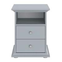 Nachtkastje Margaux - 2 lades - grijs - Leen Bakker - thumbnail