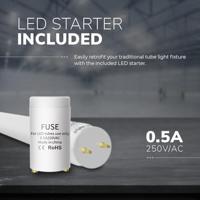 Set van 5 LED TL Buizen 120cm - T8 G13 fitting - 3000K - 18 Watt 1980lm (110lm/W) Flikkervrij - Vervangt 36 Watt (36W/830) - Incl. Starter - thumbnail