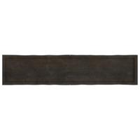 Tafelblad natuurlijke rand 180x40x4 cm eikenhout donkergrijs - thumbnail