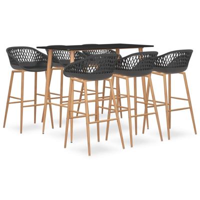 7-delige Barset zwart en grijs