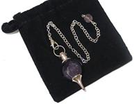 Pendel Edelsteen Amethist Bol - thumbnail