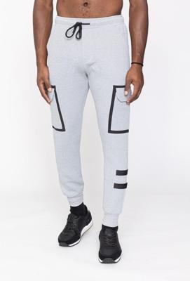 Zayne Milano - Heren Joggingbroek - Zakken Op De Zijkant - Lichtgrijs - Stijlvol
