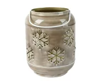 Lantaarn Sneeuwvlok Metaal 20cm Grijs - thumbnail