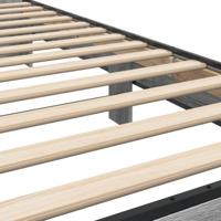 Bedframe bewerkt hout en metaal grijs sonoma eiken 100x200 cm - thumbnail