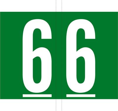 Codetab 6, rol van 500 tabs, donker groen