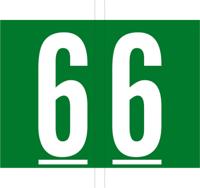 Codetab 6, rol van 500 tabs, donker groen - thumbnail