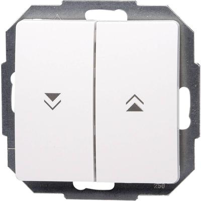 KOPP - Jaloezieschakelaar - Paris HK05 - Inbouw - 1-voudig Dubbel Schakelaar - Arctic Glans Wit