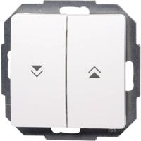 KOPP - Jaloezieschakelaar - Paris HK05 - Inbouw - 1-voudig Dubbel Schakelaar - Arctic Glans Wit - thumbnail