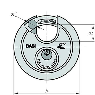 Basi 6100-7000 Hangslot 70 mm Verschillend sluitend Zilver Sleutelslot Basi 6100-7000 Hangslot 70 mm Verschillend sluitend Zilver Sleutelslot