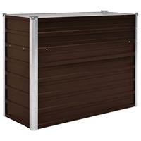 VidaXL Plantenbak verhoogd 100x40x77 cm gegalvaniseerd staal bruin - thumbnail