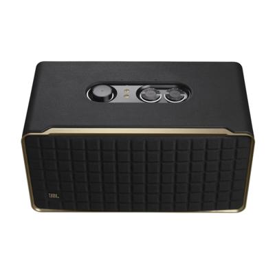 JBL Authentics 500, slimme Hi-fidelity home speaker met Wi-Fi, Bluetooth en voice assistant, Dolby Atmos®, retro style, in zwart, EU stekker (type C)