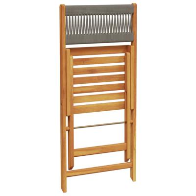 Tuinstoelen 6 st inklapbaar massief acaciahout grijs - thumbnail