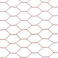 VidaXL Kippengaas 25x0,75 m staal met pvc coating rood - thumbnail