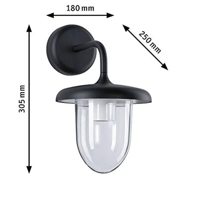 Paulmann Vintario E27 anthrazit 94757 Buitenlamp (wand) E27 Antraciet