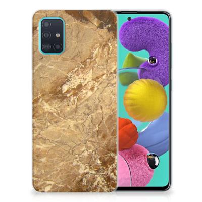Samsung Galaxy A51 | TPU | Siliconen hoesje | Marmer Creme Samsung Galaxy A51 | TPU | Siliconen hoesje | Marmer Creme