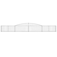 VidaXL Schanskorf gewelfd 400x30x40/60 cm gegalvaniseerd ijzer - thumbnail