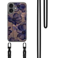 iPhone 17 hoesje met zwart koord - Twilight petals - thumbnail