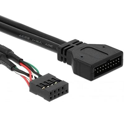 Delock 83281 Kabel USB 2.0 pin header female > USB 3.0 pin header male 30cm