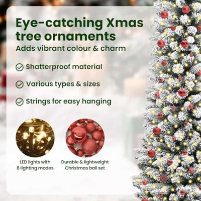 Kunstkerstboom met 300 LED Wit 240 cm PVC en Metaal en Plastic