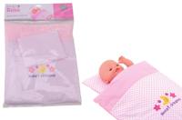 Johntoy Baby rose poppendeken en kussenset - thumbnail
